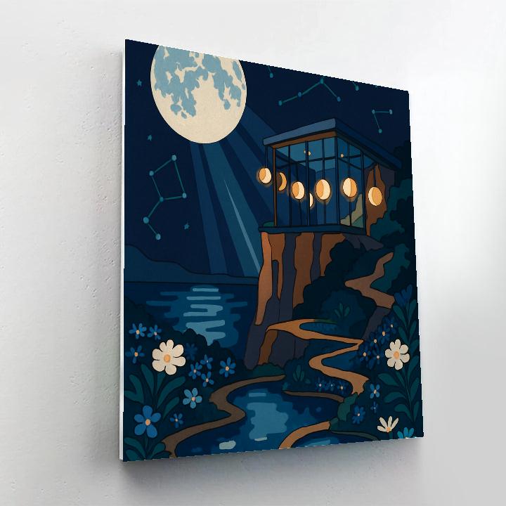 Moon Tide Observatory Garden painting number kit