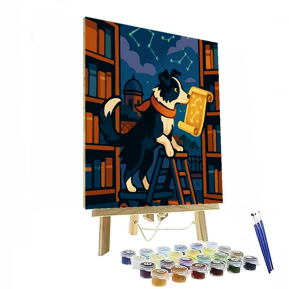 Sky Library Dog Expedition Painting by numbers kit