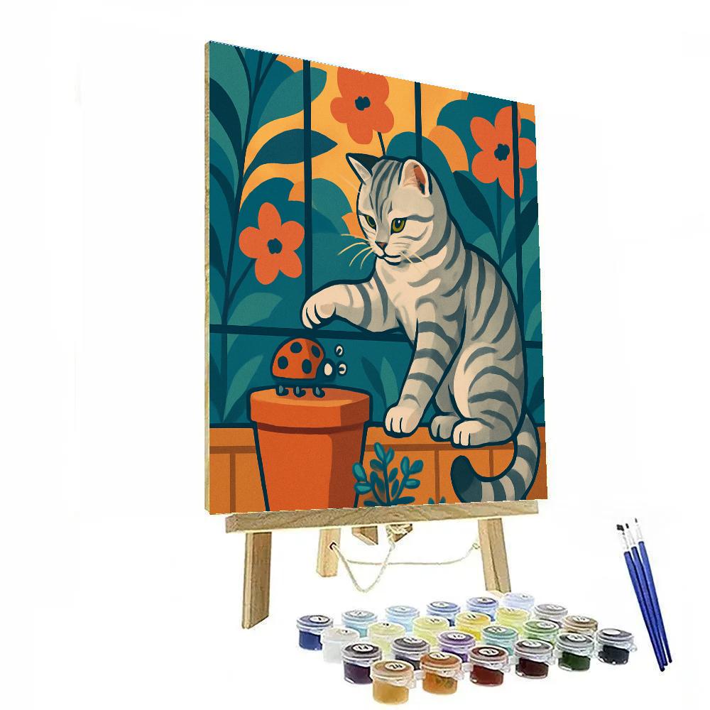 Clockwork Garden Cat Carnival paint by number