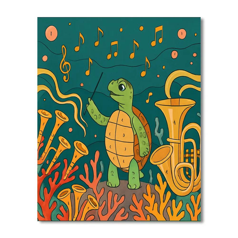 Music Of The Clockwork Reef Orchestra paint by color