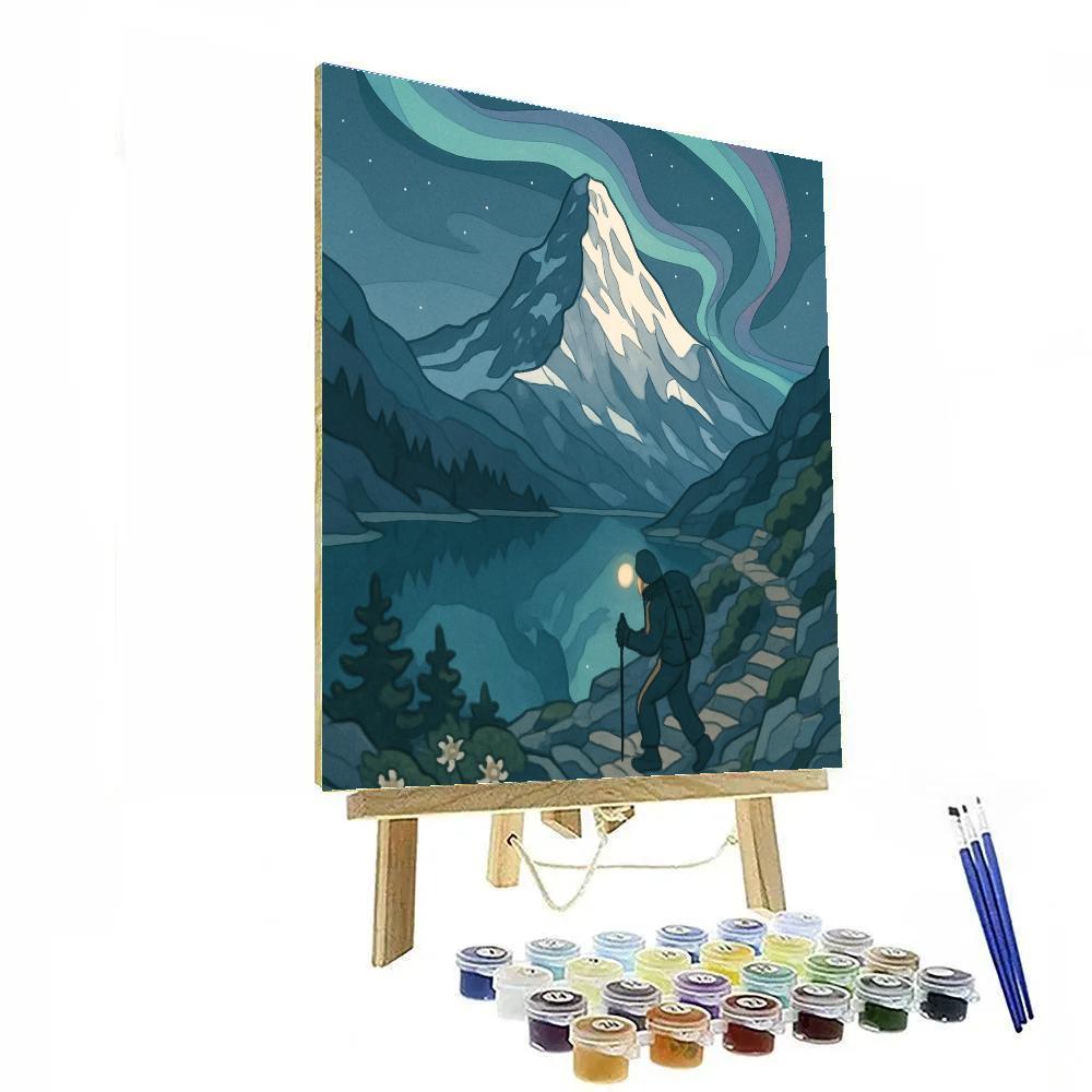 Mountain Aurora Ridge Atlas Paint by numbers kits