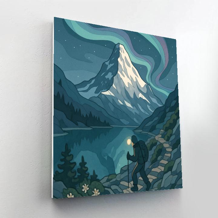 Mountain Aurora Ridge Atlas Paint by numbers kits