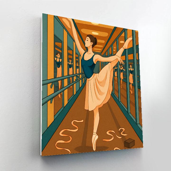 Mirror Corridor Ballet Reverie painting number kit