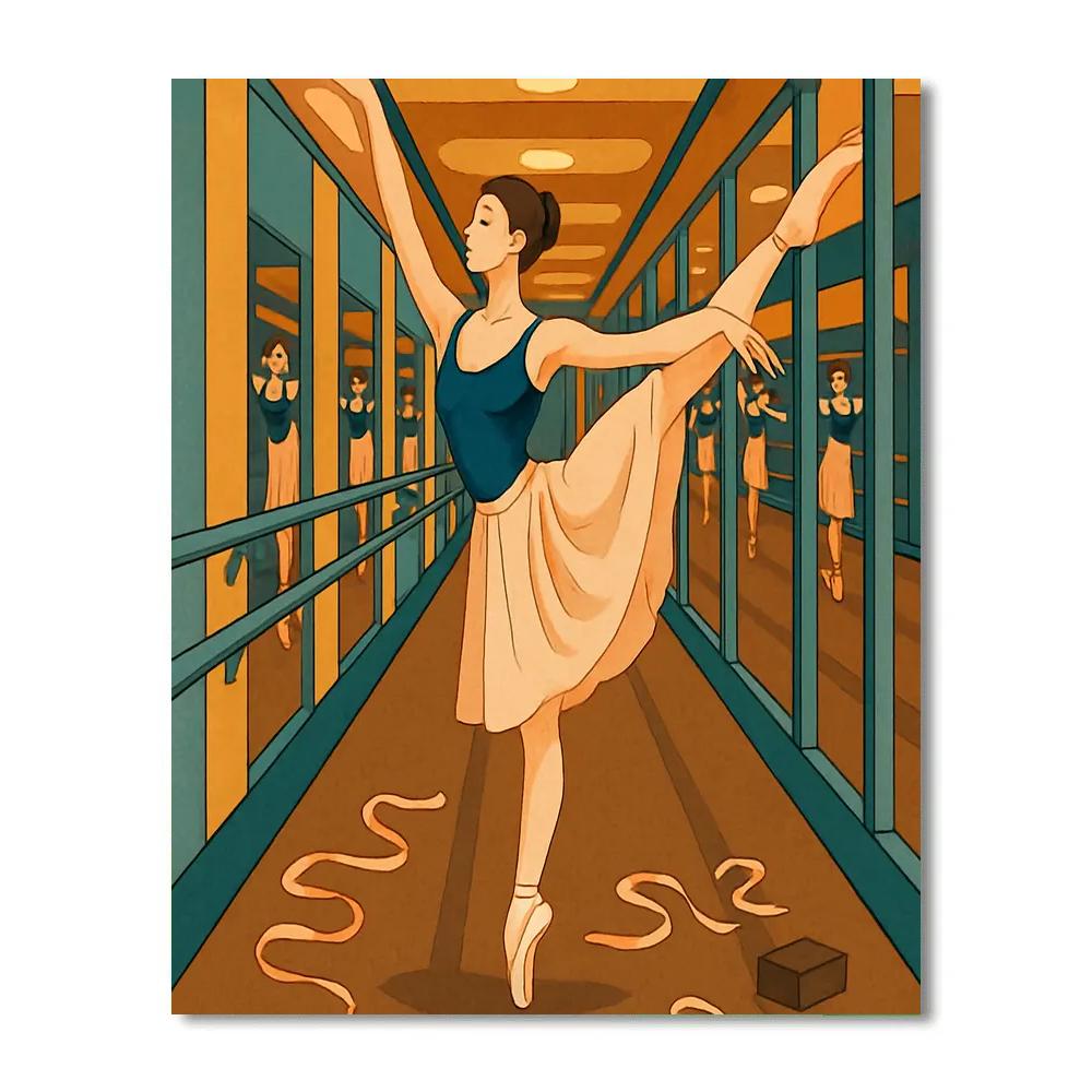 Mirror Corridor Ballet Reverie painting number kit
