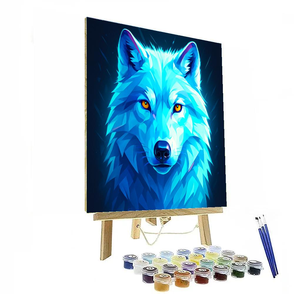 Prismatic Glacier Wolf Stare paint by numbers