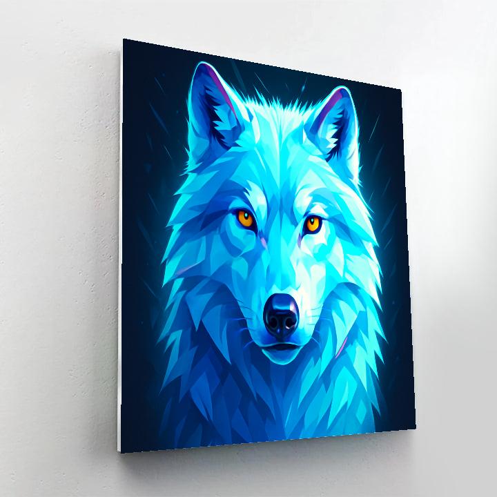 Prismatic Glacier Wolf Stare paint by numbers