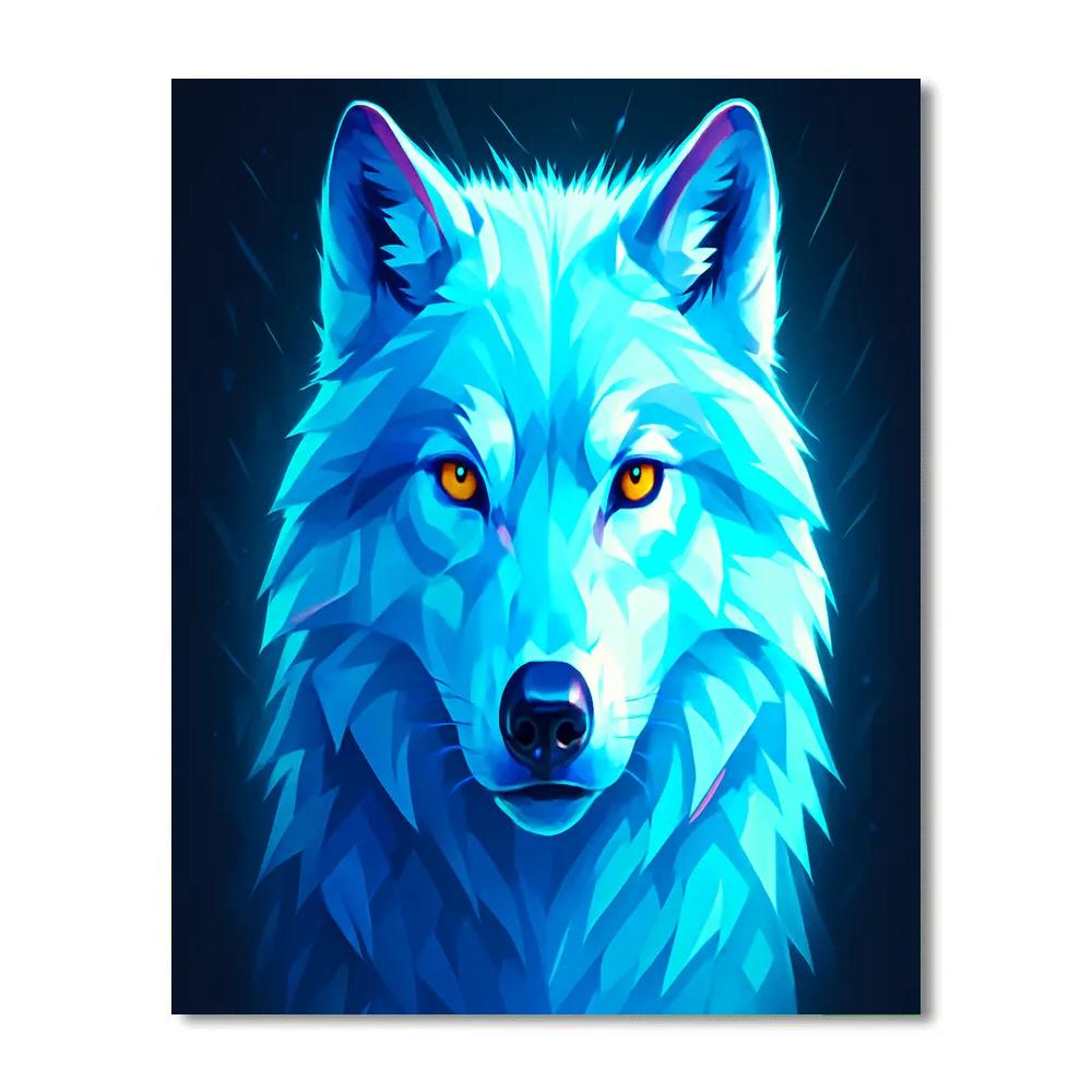 Prismatic Glacier Wolf Stare paint by numbers