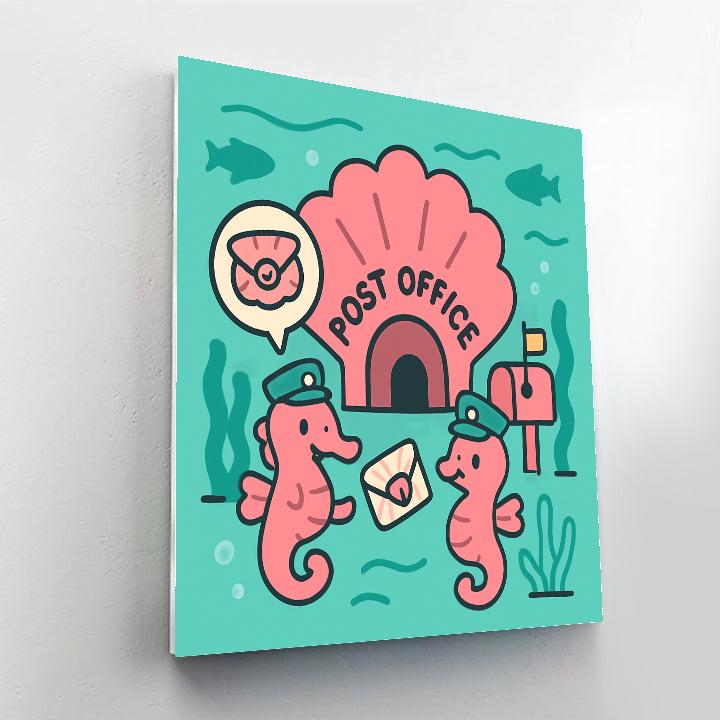 Underwater Post Office Of The Seahorse Couriers paint by numbers