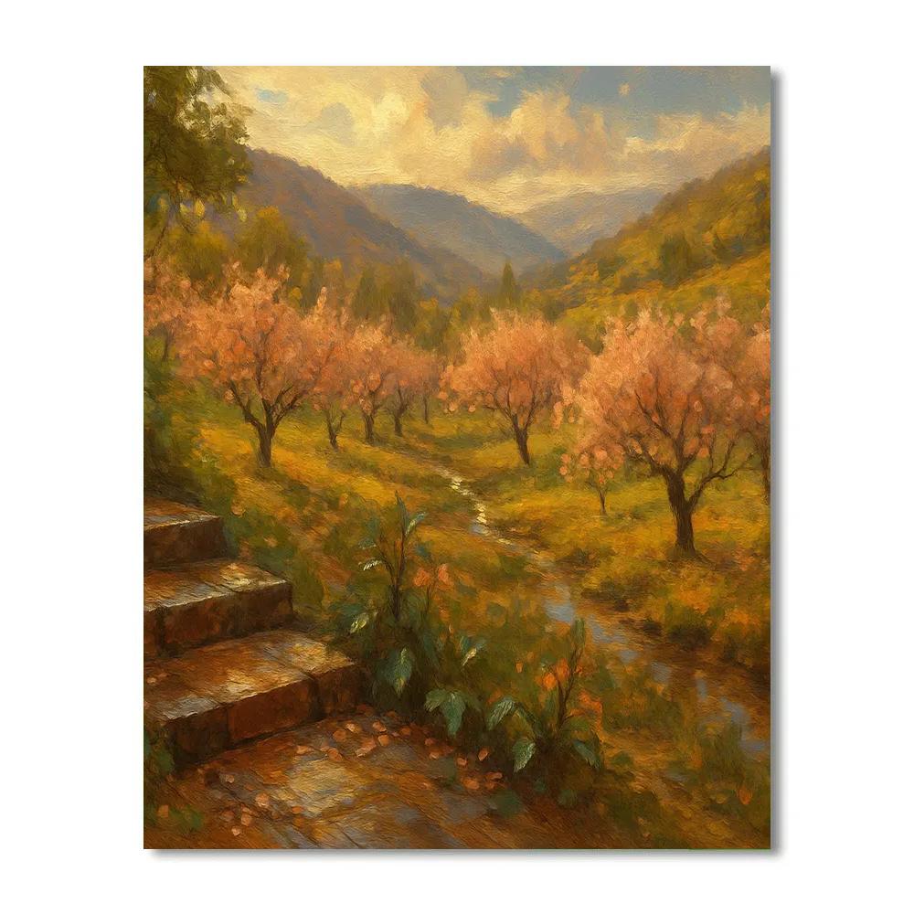 Cinnamon Orchard Valley After Rain painting number kit