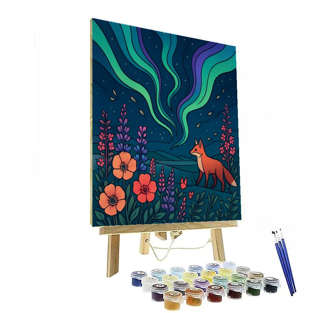 Aurora-Crafted Flowers paint by number