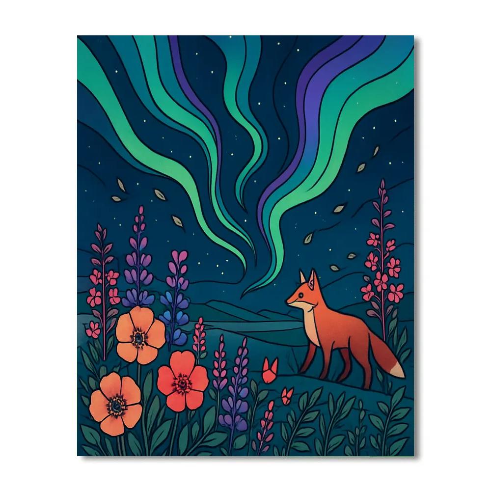 Aurora-Crafted Flowers paint by number