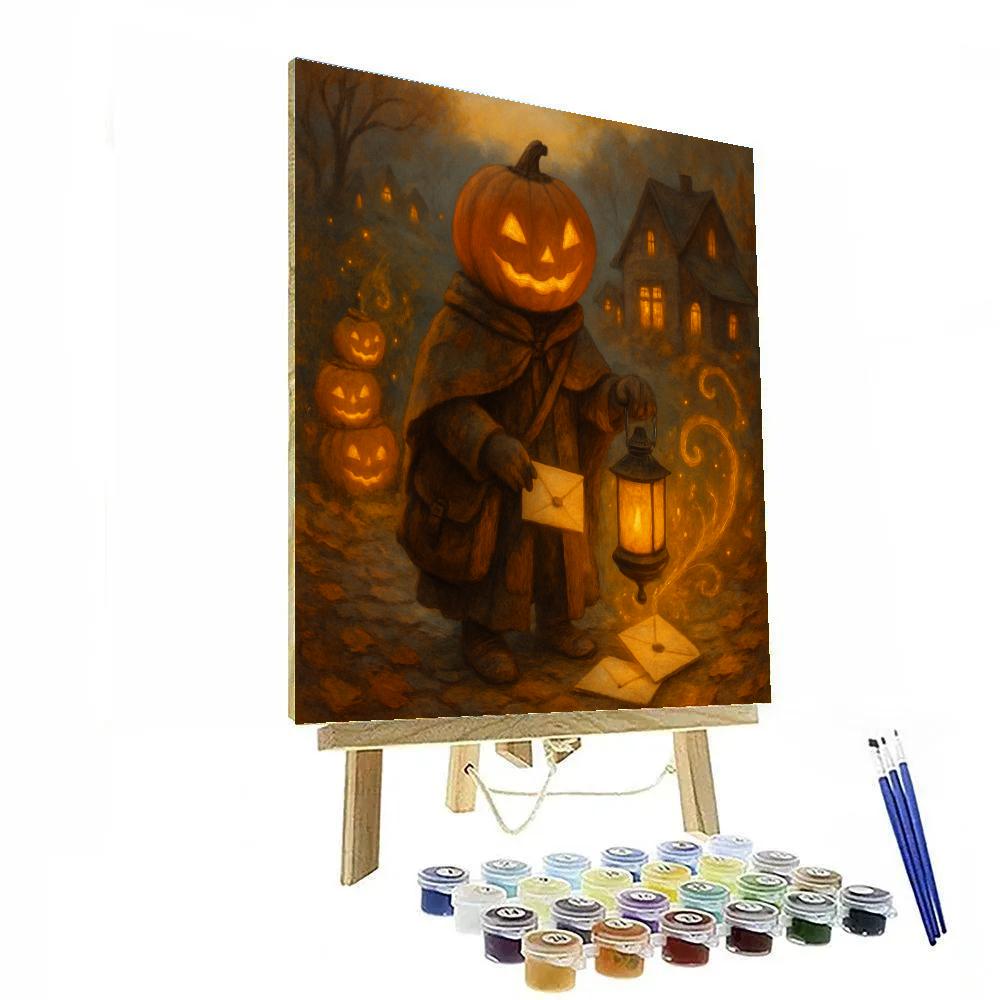 Lantern Parade Of The Pumpkin Postman paint by numbers