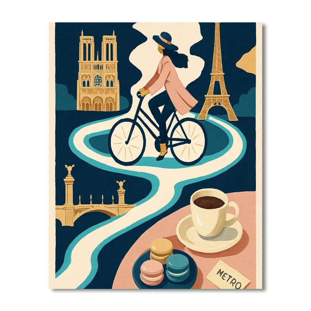 Paris Crafted Light Map paint by number