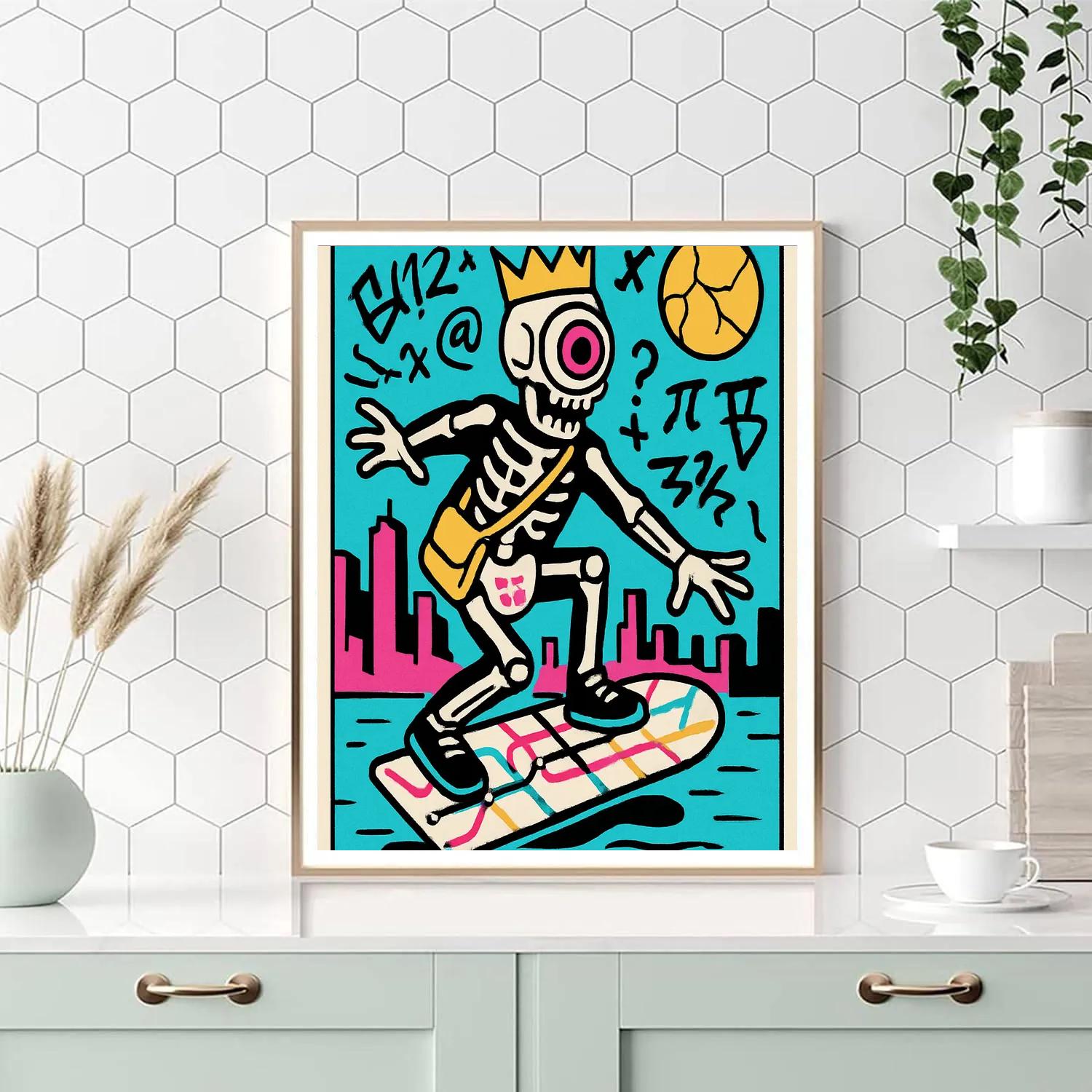 Neon Atlas Basquiat Dreamscape Paint by numbers art