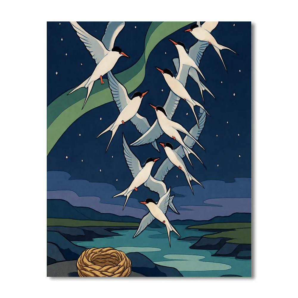 Aurora Weavers Birds paint by numbers