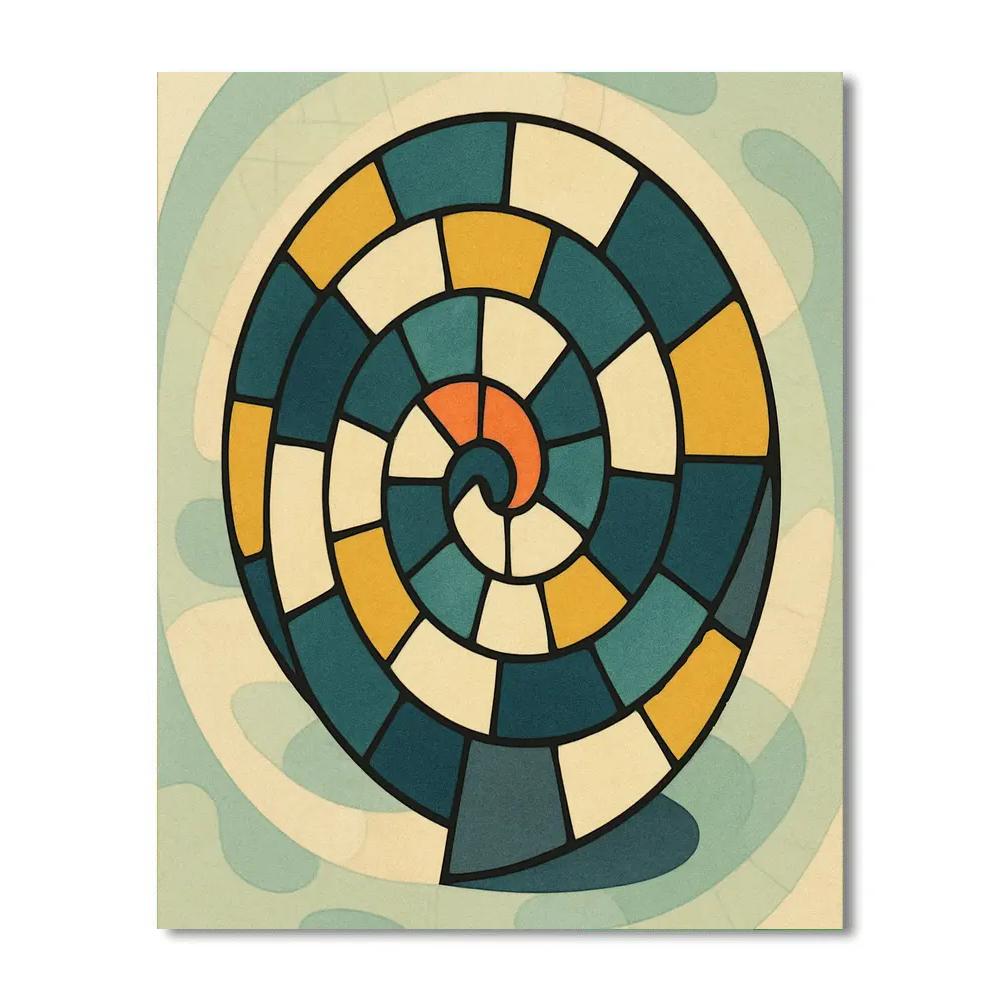 Tideglass Abstract Mosaic Numbered painting kits