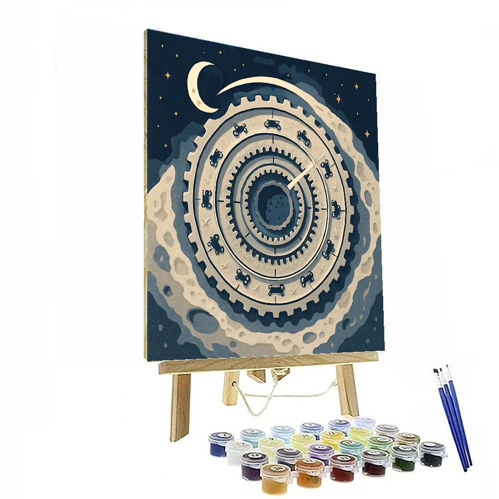 Clockwork Crater Moon Numbered painting kits