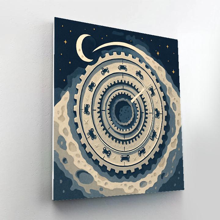 Clockwork Crater Moon Numbered painting kits