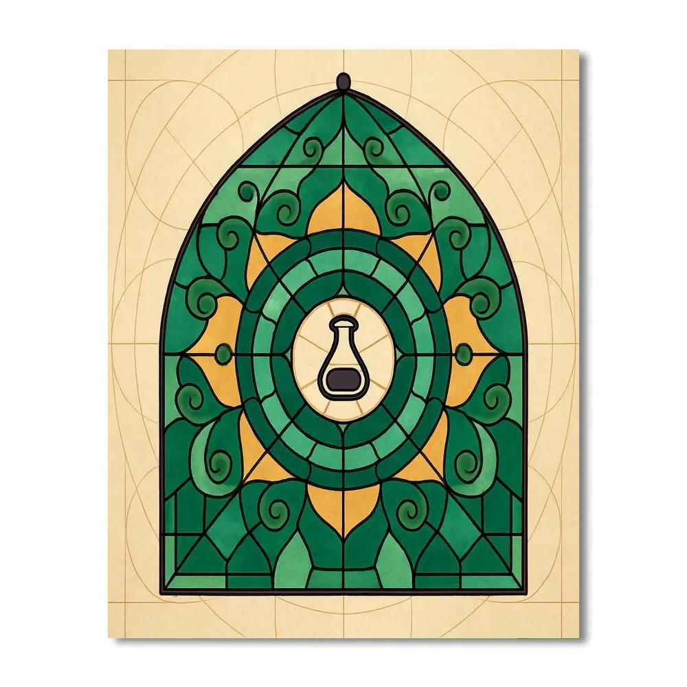 Alchemist Glasshouse Mandala Lattice Numbered painting kits