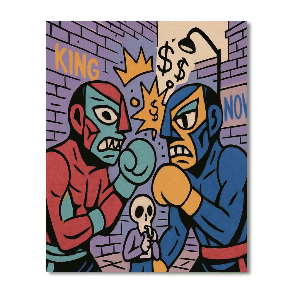 Crown Logic In Basquiat Alley Paint by numbers kits