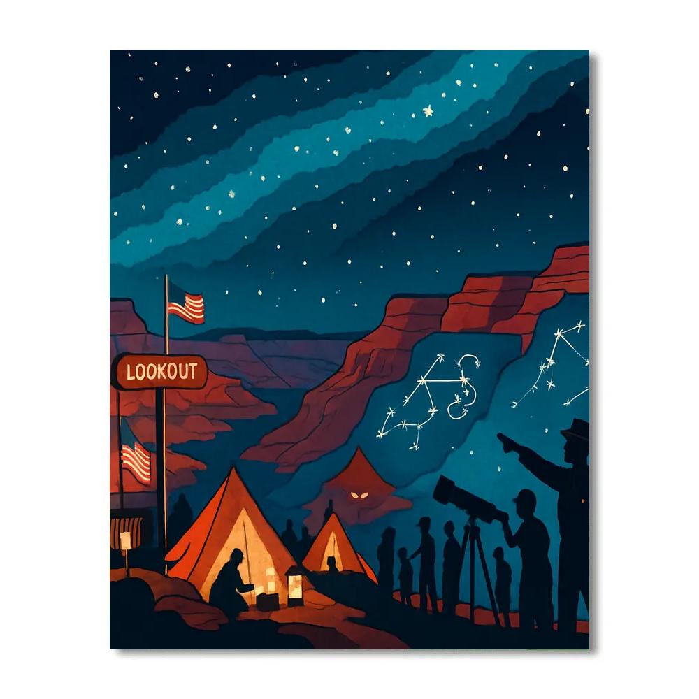 Canyon Stargazer Festival In The USA Paint by numbers art