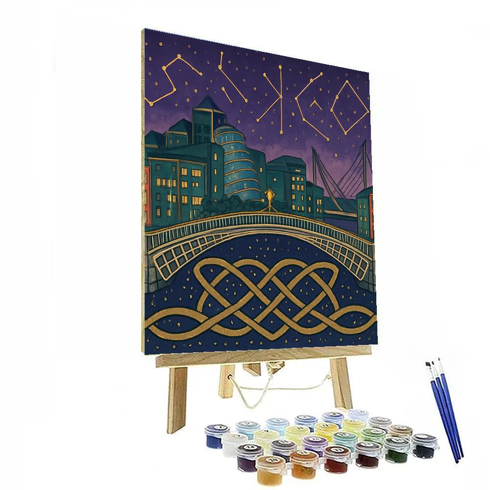 Celtic Star Map Ireland Crafted Skyline Numbered painting kits