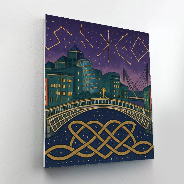 Celtic Star Map Ireland Crafted Skyline Numbered painting kits