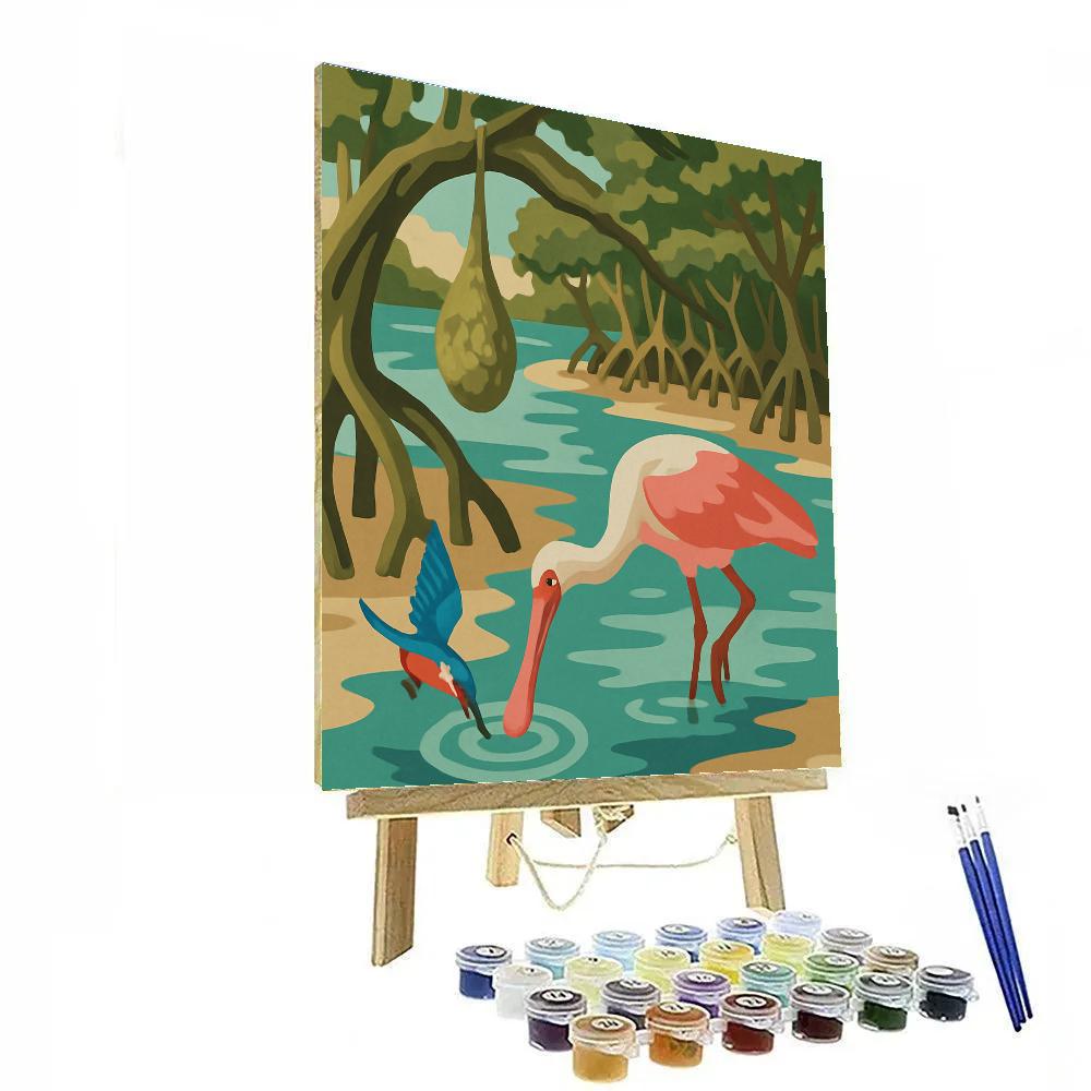 Mangrove Chorus With Birds DIY paint by numbers