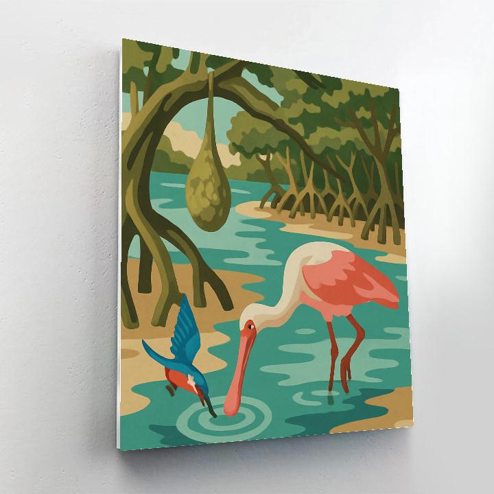 Mangrove Chorus With Birds DIY paint by numbers