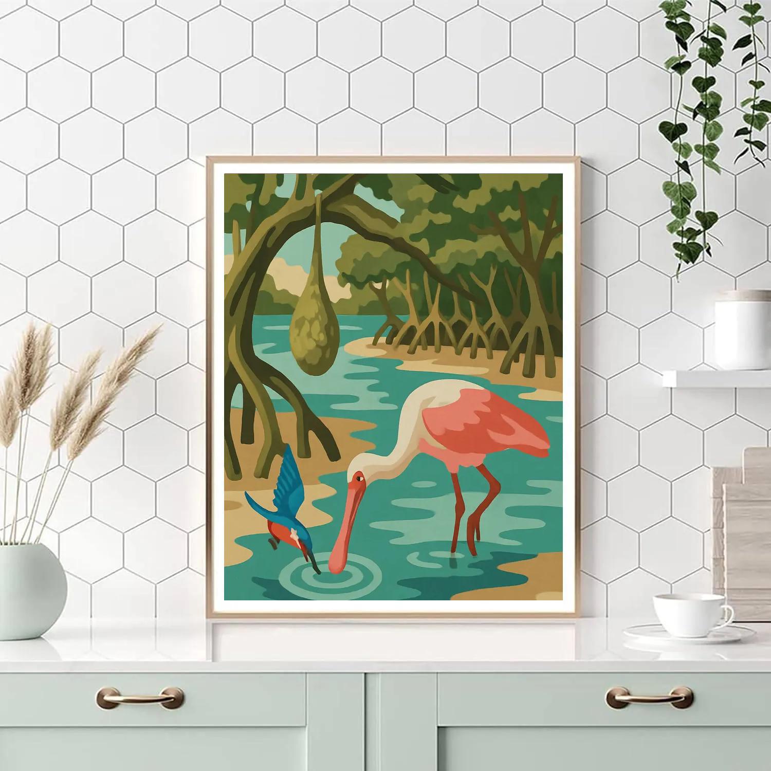 Mangrove Chorus With Birds DIY paint by numbers