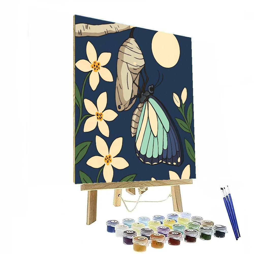 Moonlit Metamorphosis Butterfly Numbered painting kits