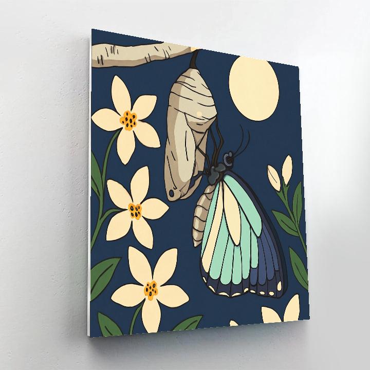 Moonlit Metamorphosis Butterfly Numbered painting kits