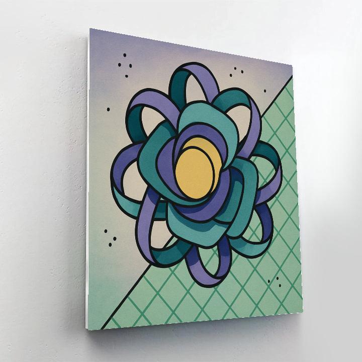 Orbit Bloom With Abstract Lattice DIY paint by numbers