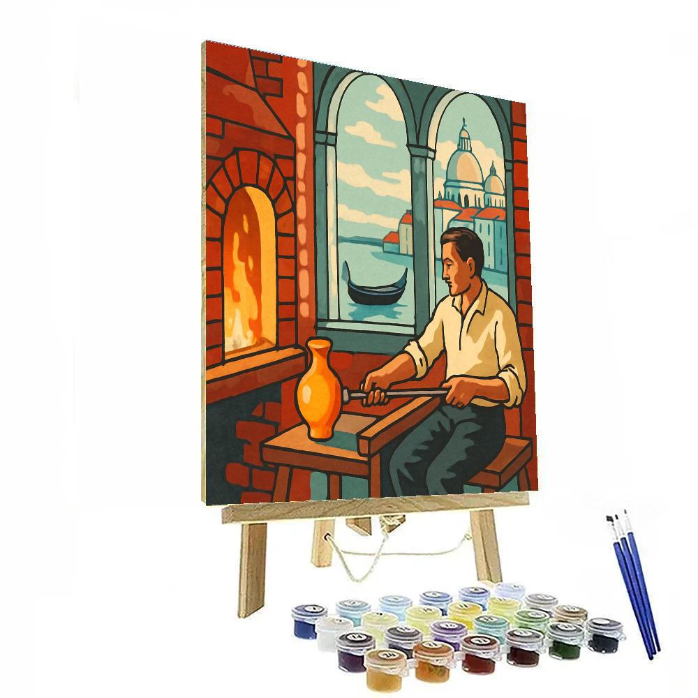 Glassblower Workshop With Venice Light paint by color