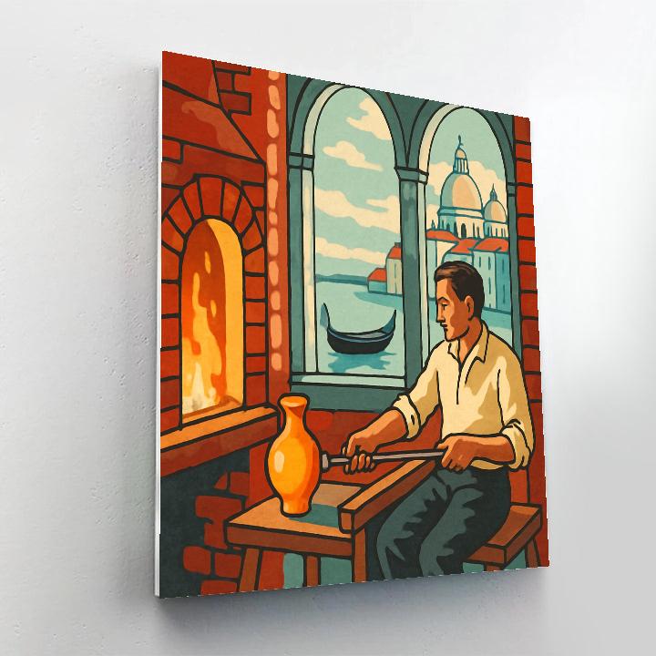 Glassblower Workshop With Venice Light paint by color