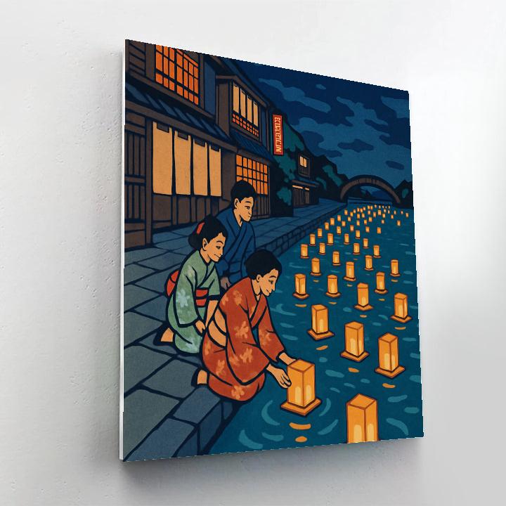Lantern Tide In Japan Painting by numbers kit