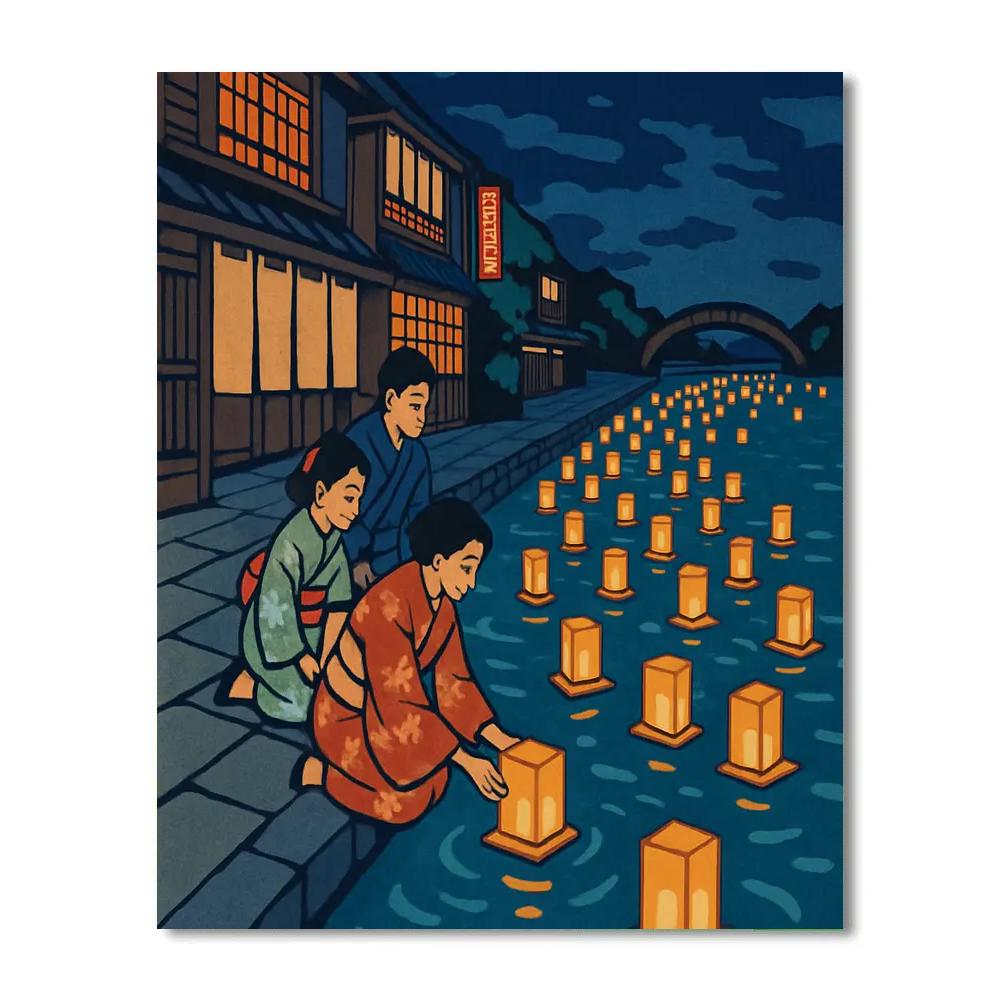 Lantern Tide In Japan Painting by numbers kit