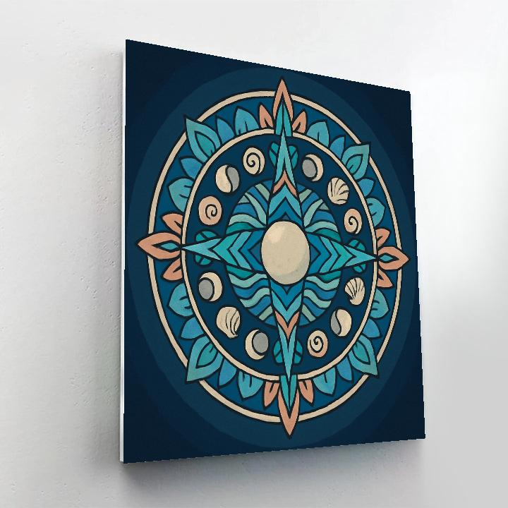 Tide Compass In Mandala Form Numbered painting kits