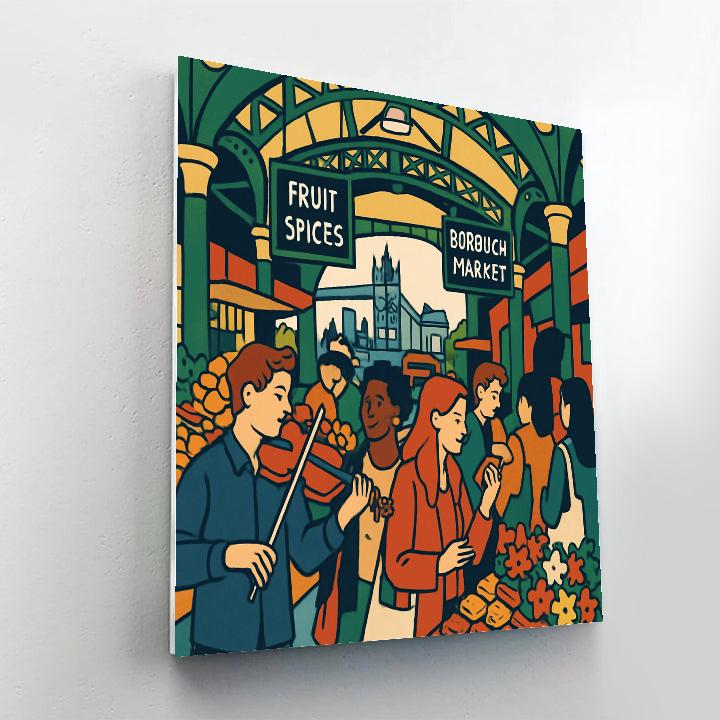 London Market Kaleidoscope paint by numbers