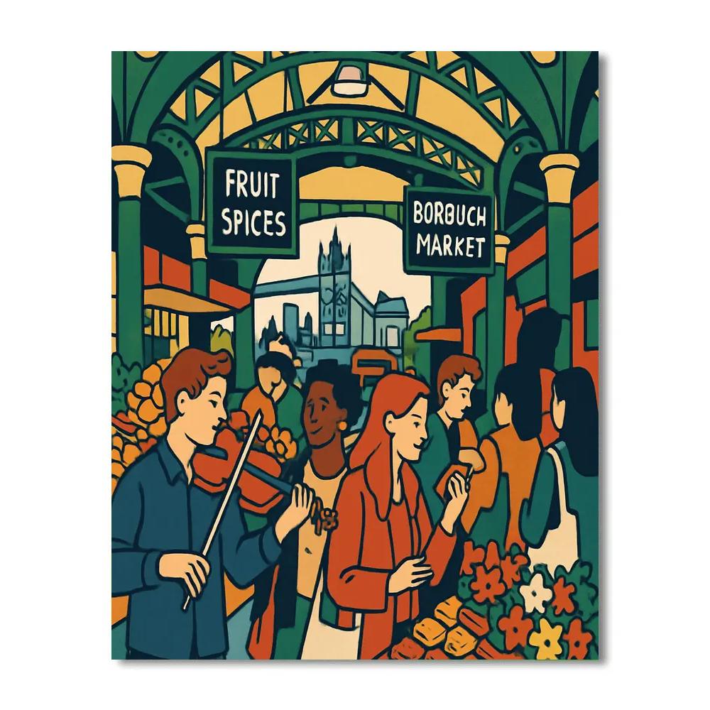 London Market Kaleidoscope paint by numbers