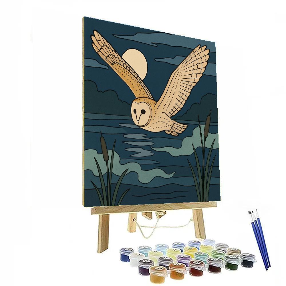 River Mist Flight With Owl Paint by numbers art