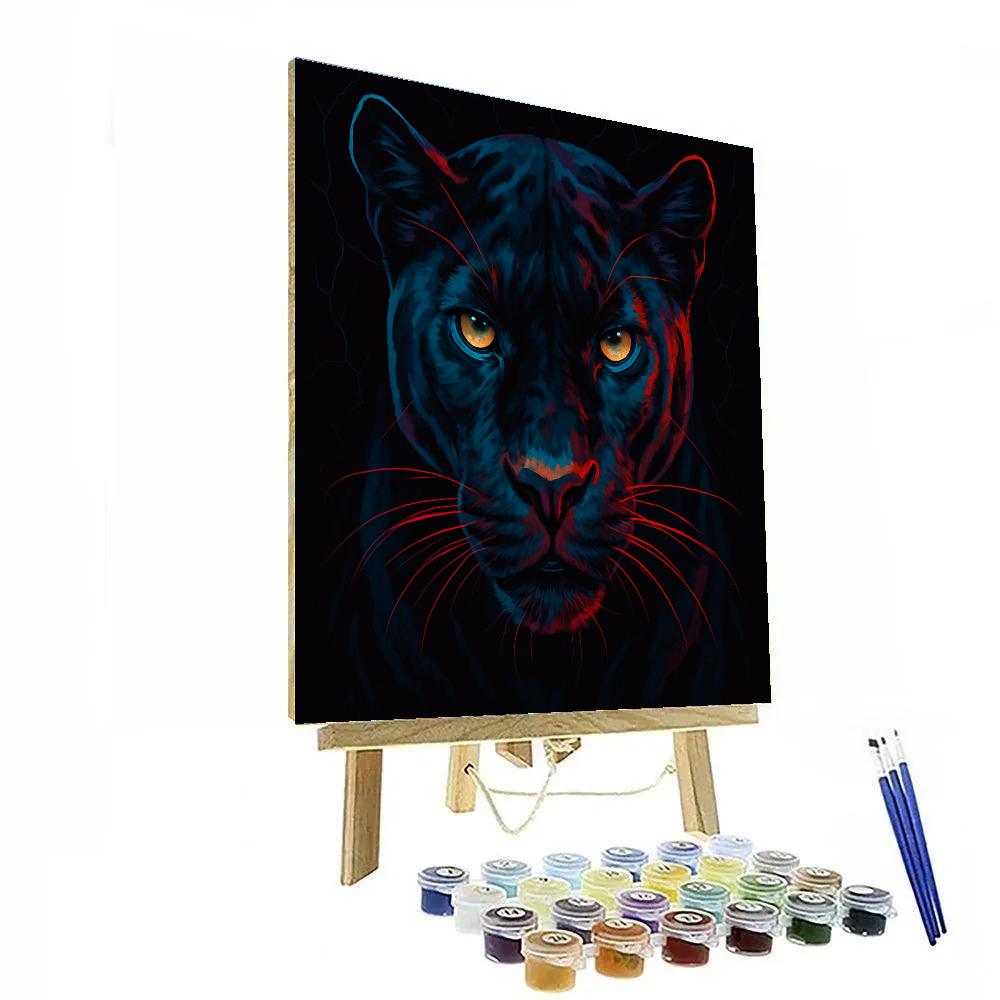 Velvet Thunder Panther Gaze Paint by numbers kits