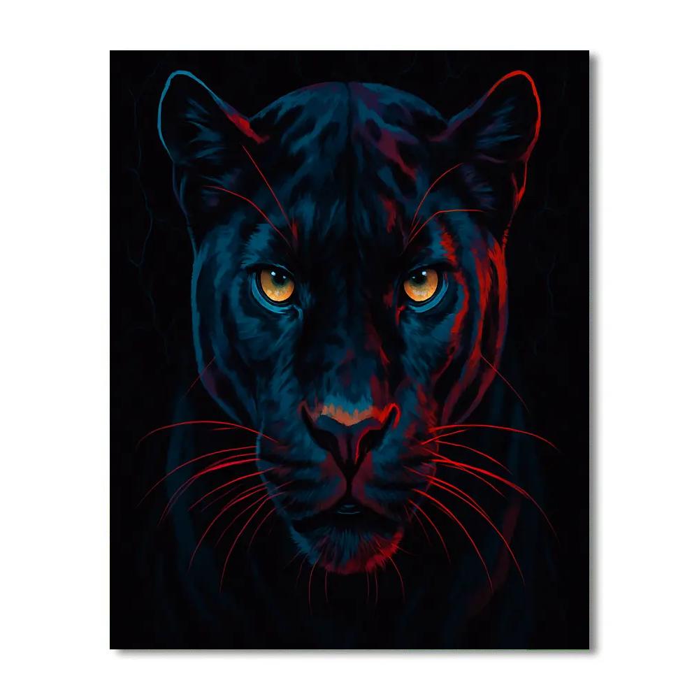 Velvet Thunder Panther Gaze Paint by numbers kits