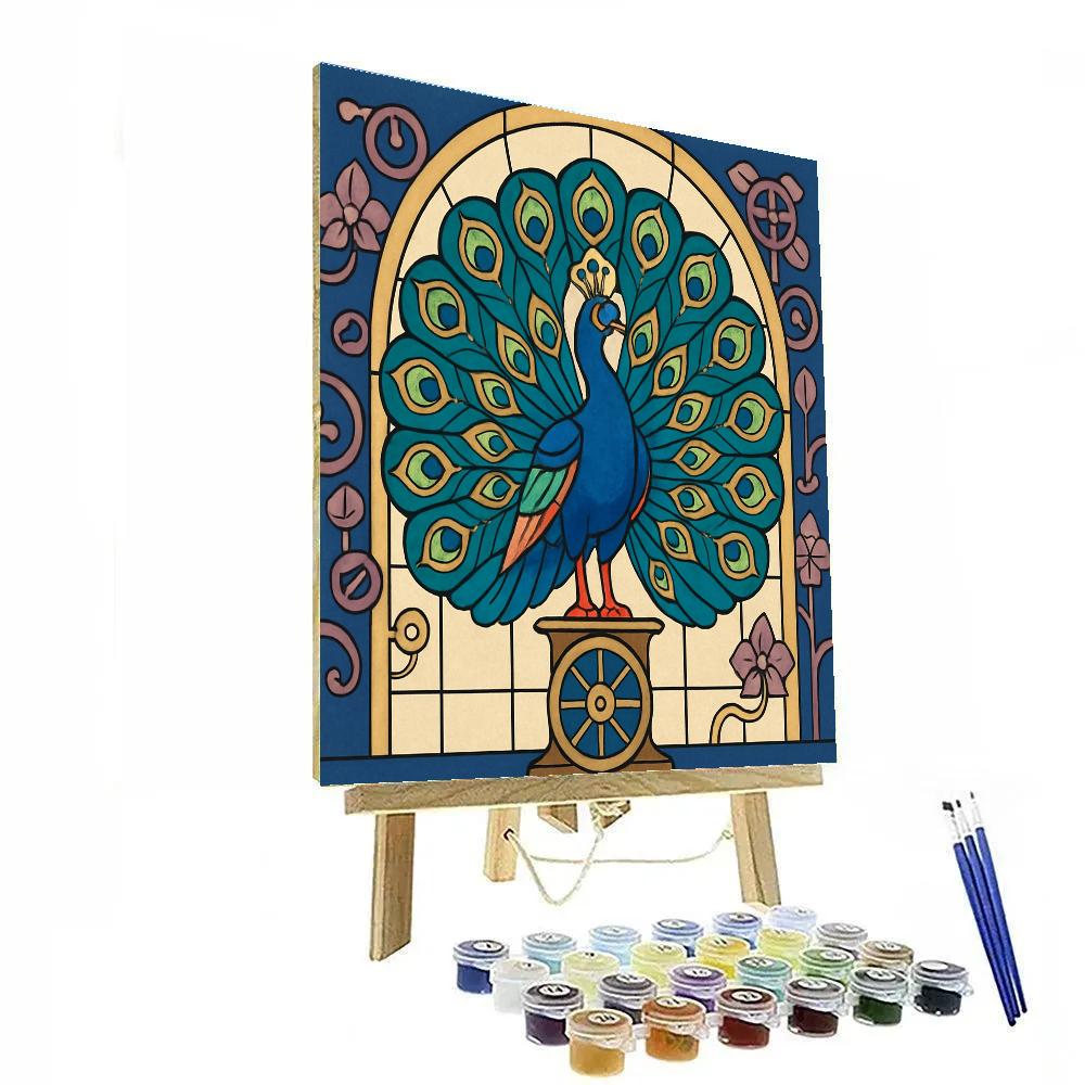 Clockwork Conservatory With Peacock Display Paint by numbers kits