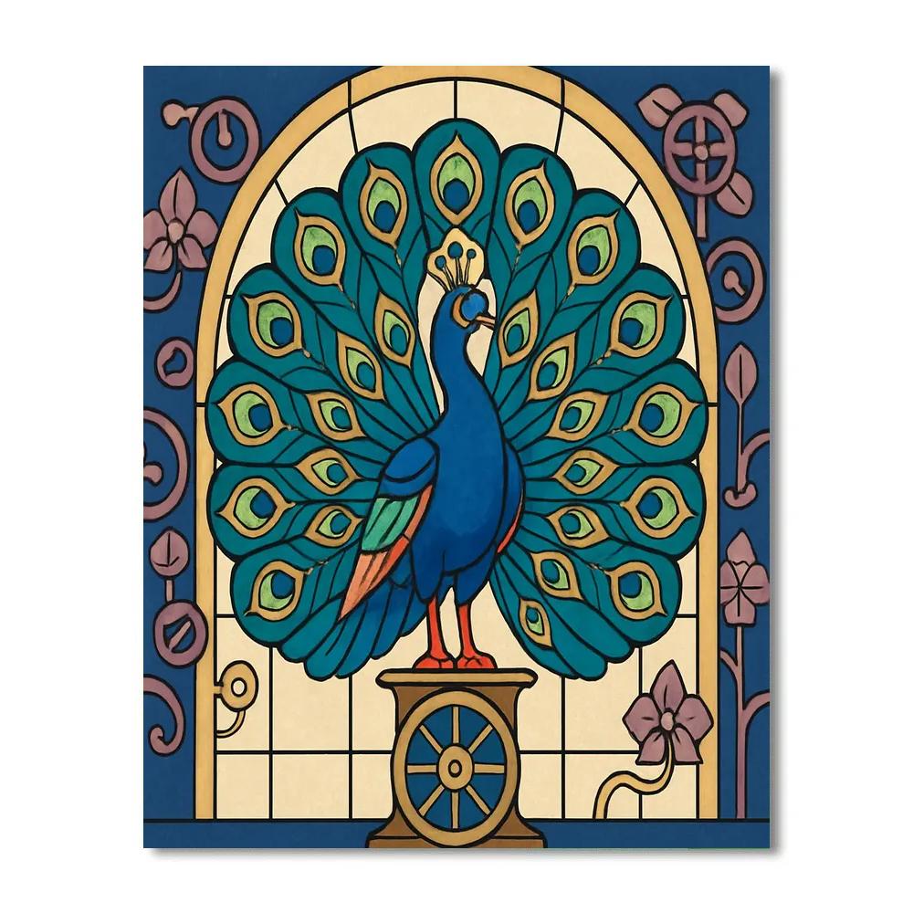 Clockwork Conservatory With Peacock Display Paint by numbers kits