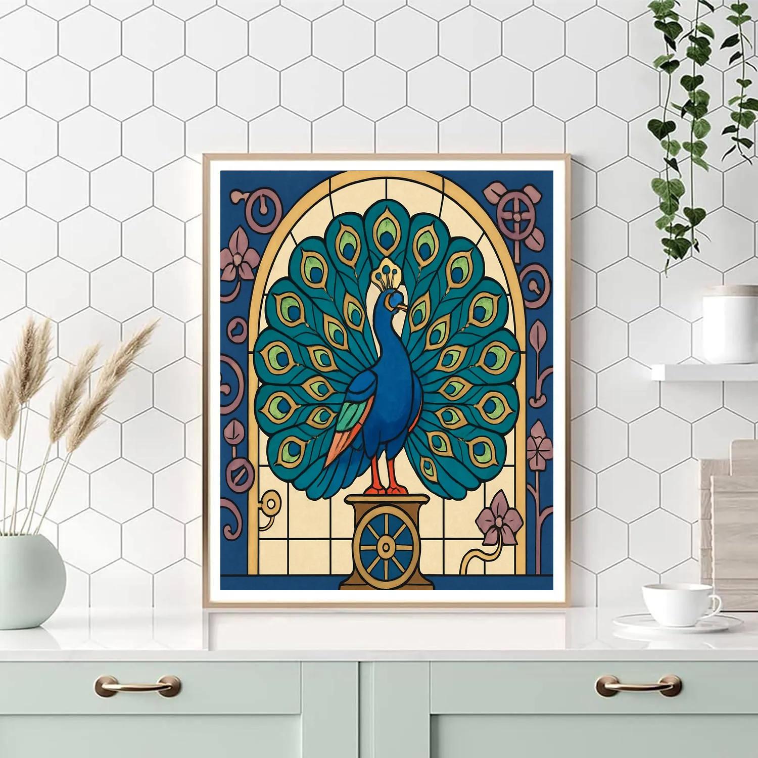 Clockwork Conservatory With Peacock Display Paint by numbers kits