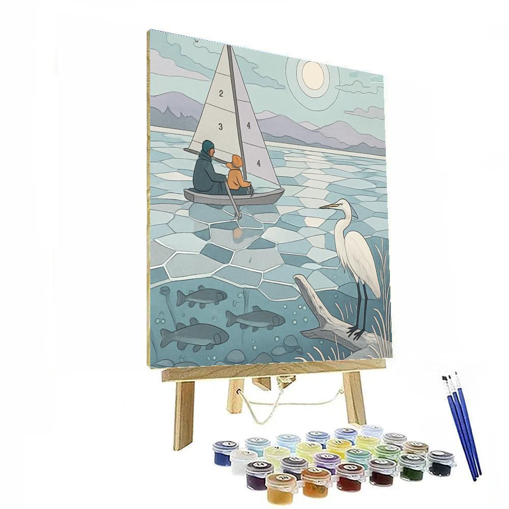 Lake Shard Ice Carnival Number painting