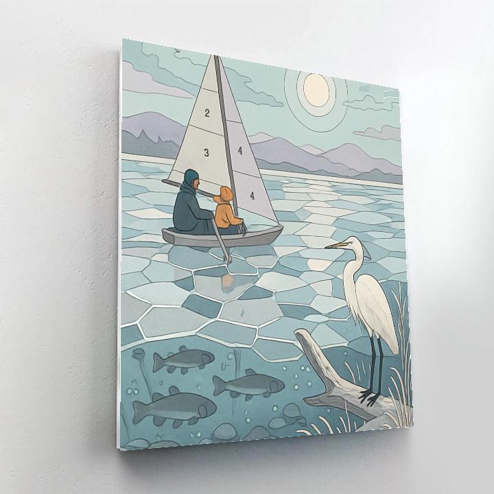 Lake Shard Ice Carnival Number painting