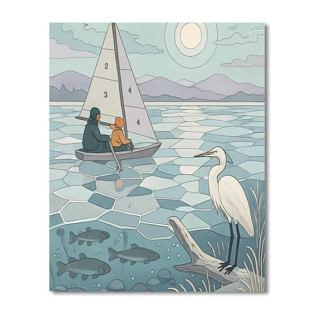 Lake Shard Ice Carnival Number painting