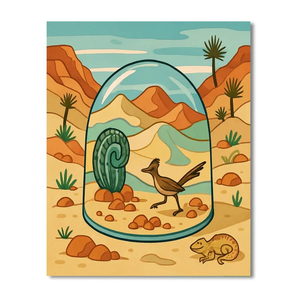 Desert Crafted Glass Dune Garden painting number kit